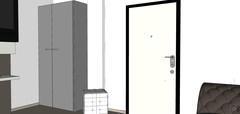 3D Living room/living room design - wardrobe view