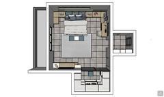 3D Bedroom Project - top view