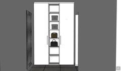 3D Bedroom Project - closed wardrobe with shoe racks