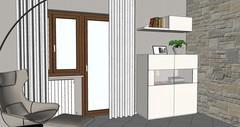  3D Living room/living room design - sideboard detail