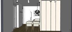 3D Open Space Design - closed laundry columns