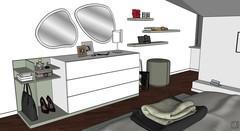 3D Bedroom Design - dresser side view