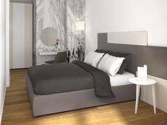 Solution for furnishing a modern bedroom - render