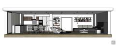  3D Living room/living room design - side view