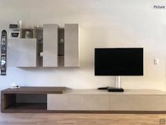 3D Living room/living room design - client photography wall unit