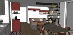 Living/Sitting Room 3D Design Project - coffee area