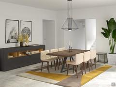 Example project to furnish a square dining room - render