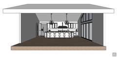 3D Kitchen design - side view