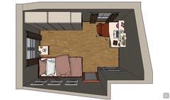 Kids Bedroom 3D Design - plan