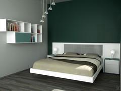 Progetto per arredare una camera da letto piccola - render fotorealistico