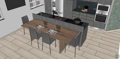  3D Kitchen design - open console