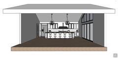  3D Kitchen design - side view