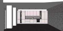 3D Kitchen design - side view