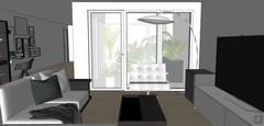  Living/Sittin Room 3D design - view of the seating area