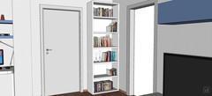 3D Living room/living room design - bookcase detail