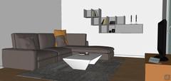 3D Open Space design - relaxation area view