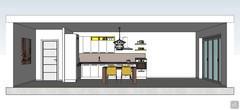 3D Kitchen design - side view