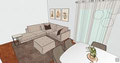 3D Living Room/Living Room Project - Corner Sofa