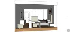 3D Bedroom Design - side view