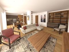 Render of open plan living