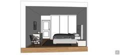 3D Bedroom Design - side view