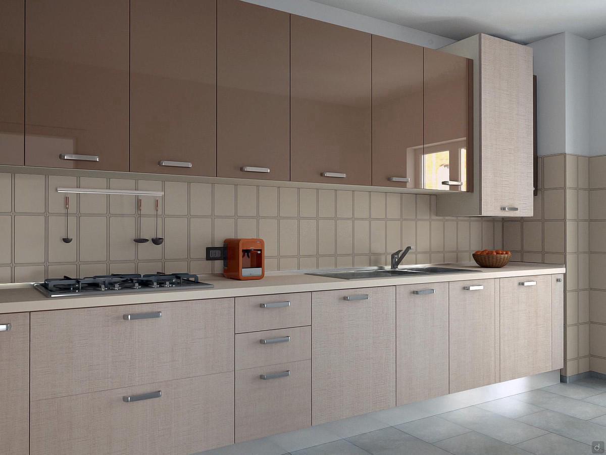 Soluzione per una cucina angolare: esempio di progetto - render