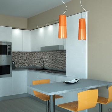 Proyecto 3D Open Space - render zona cucina