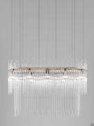 Diadema oval suspension chandelier (cm 117 x 40 h.80)