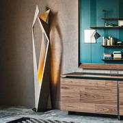 Thriller contemporary designer floor lamp by Cattelan in matt grey painted steel