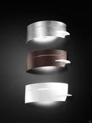 Lamp Roundabout - white, bronze and silver metal wall sconce model