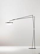 Floor lamp Effimera, black with methacrylate diffuser and no lamp shade