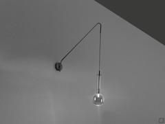 Bulle big wall lamp with chromed structure