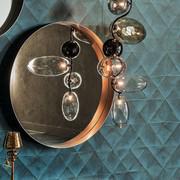 Topaz coloured glass pendant light by Cattelan