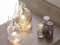 Boukali bottle shaped glass lamps