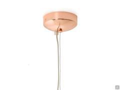 Detail of the galvanic copper ceiling rose