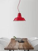 Over table pendant lamp Lagoon in red glass