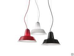 Lamps Lagoon in red, white and black glass