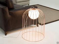 Jengo lamp with structure in galvanic copper