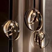 Rodin modern bronze pendant lamp by Cantori