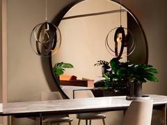 Modern bronze lamp Rodin by Cantori in the pendant model