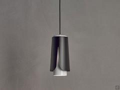 Suspension lamp Tulipa with black and white matte diffuser