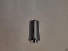 Suspension lamp Tulipa with matte black diffuser and black chrome