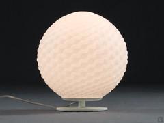 Agape glass lamp with beehive texture in relief