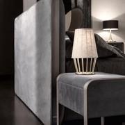 Sofia table modern fabric lamp by Cantori. Ideal to light your nightstand while reading.