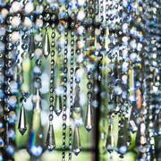 Detail of the glass beads dangling from Venezia light