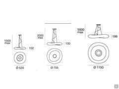 Mr. Magoo designer lamp - Hanging models diagrams and measurements