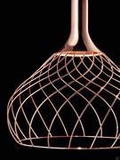 Mongolfier Detail of the lampshade metal cage with a Rose Gold glossy finish