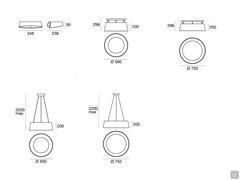 Lamp Oxygen - Schematics and dimensions