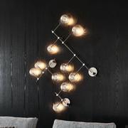 Circuit brushed steel wall lamp by Cattelan with clear and smoked shades