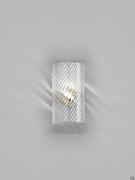 Wall sconce Armonia Ø20 h.37 cm crystal glass with twisted rigadin processing